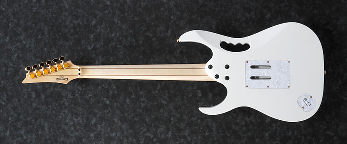 Ibanez Steve Vai Jem7vp Wh Premium Signature Hsh Fr Eb - White - Guitarra eléctrica de doble corte. - Variation 2