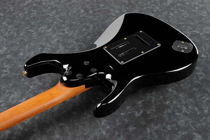 Ibanez Tim Henson Thbb10 Bk Premium Signature Hss Trem Mn +housse - Black - Elektrische gitaar in Str-vorm - Variation 3