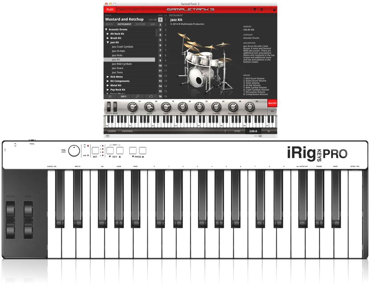 Ik Multimedia Irig Key Pro + Sampletank 3 Bundle - Masterkeyboard - Main picture