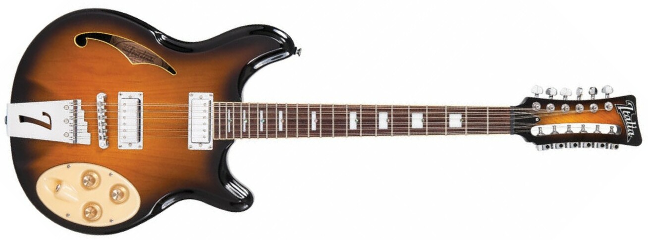 Italia Rimini 12 - 2 Tone Sunburst - Semi hollow elektriche gitaar - Main picture