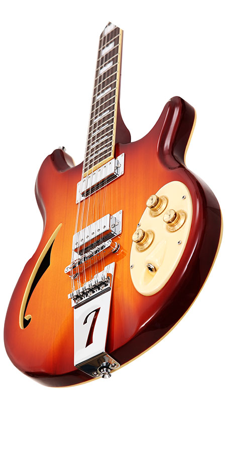 Italia Rimini 12 - Cherry Sunburst - Semi hollow elektriche gitaar - Variation 2