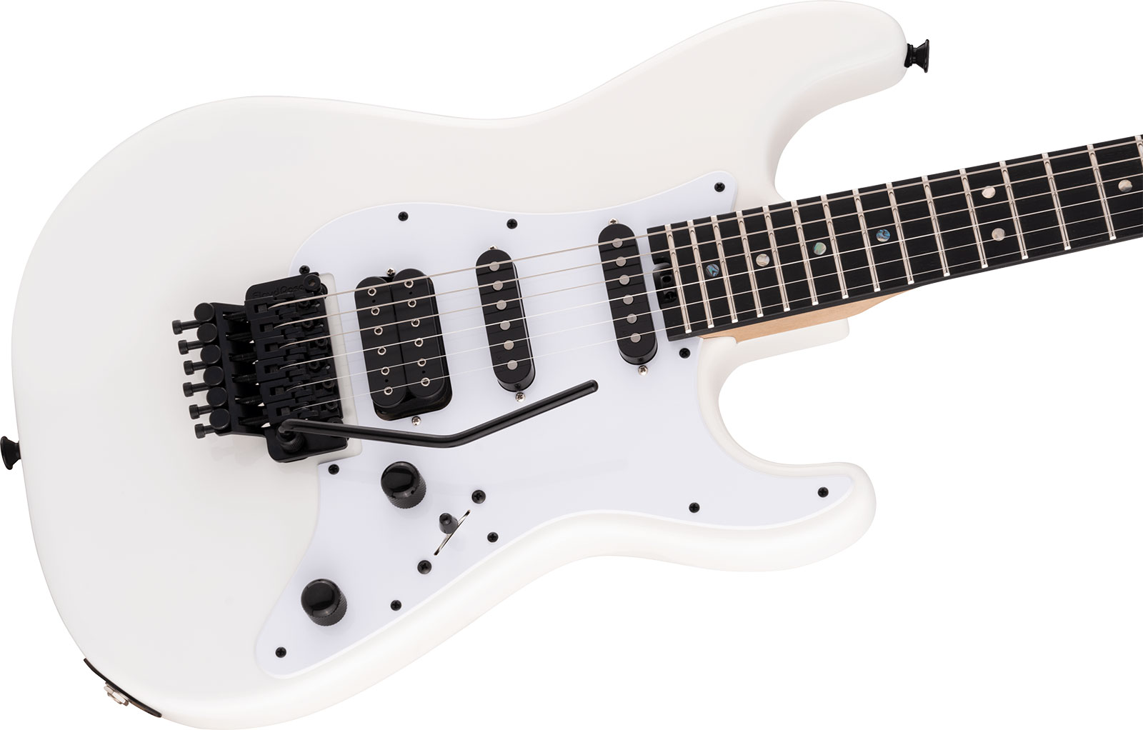 Jackson Adrian Smith San Dimas Usa Signature Hss Dimarzio Fr Ebo - Snow White - Elektrische gitaar in Str-vorm - Variation 2