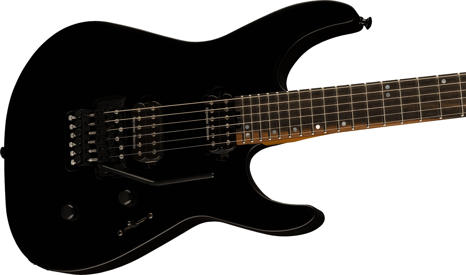 Jackson American Virtuoso 2h Seymour Duncan Fr Eb - Satin Black - Elektrische gitaar in Str-vorm - Variation 2