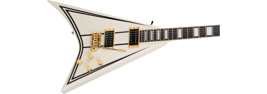 Jackson Cd1 Legend Series Rhoad Limited Edition Trem Hh Eb - White With Black Bevels - Metal elektrische gitaar - Variation 3