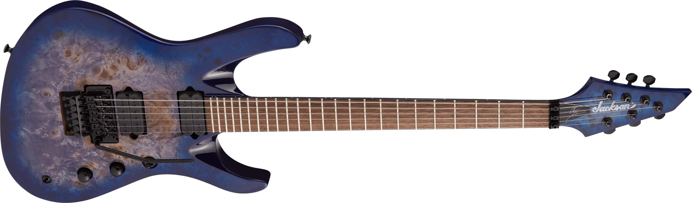 Jackson Chris Broderick Soloist 6 Pro 2h Dimarzio Fr Lau - Trans Blue Poplar - Elektrische gitaar in Str-vorm - Variation 2