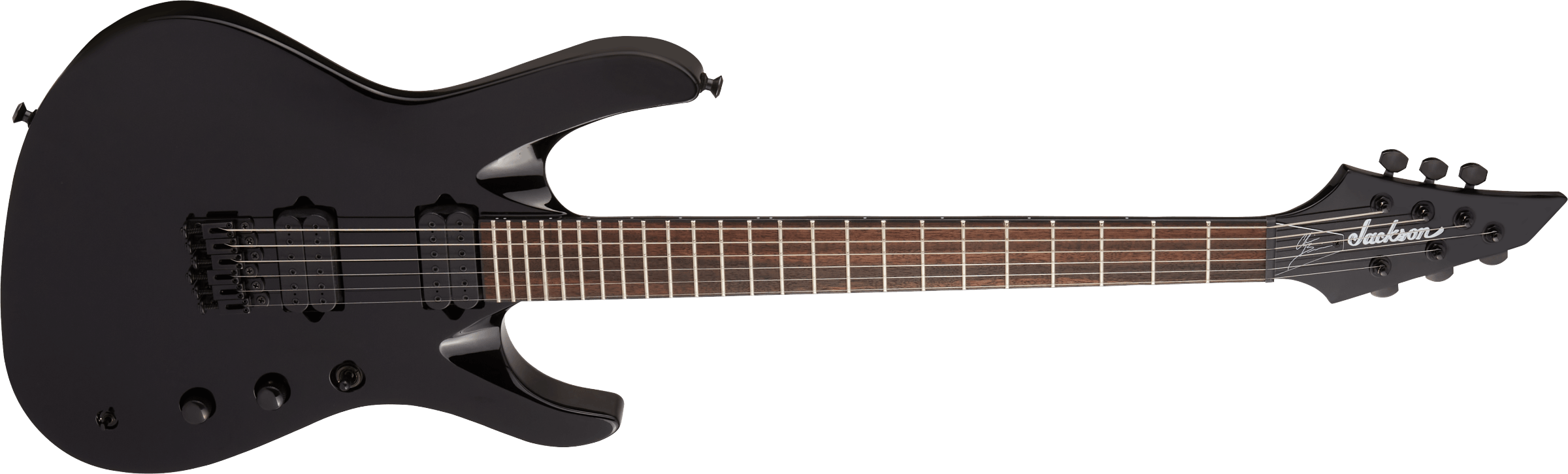 Jackson Chris Broderick Soloist 6 Pro Signature 2h Dimarzio Ht Lau - Gloss Black - Elektrische gitaar in Str-vorm - Variation 2
