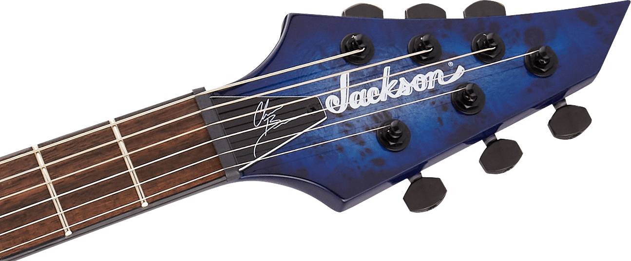Jackson Chris Broderick Soloist 6 Pro 2h Dimarzio Ht Lau - Trans Blue Poplar - Elektrische gitaar in Str-vorm - Variation 4
