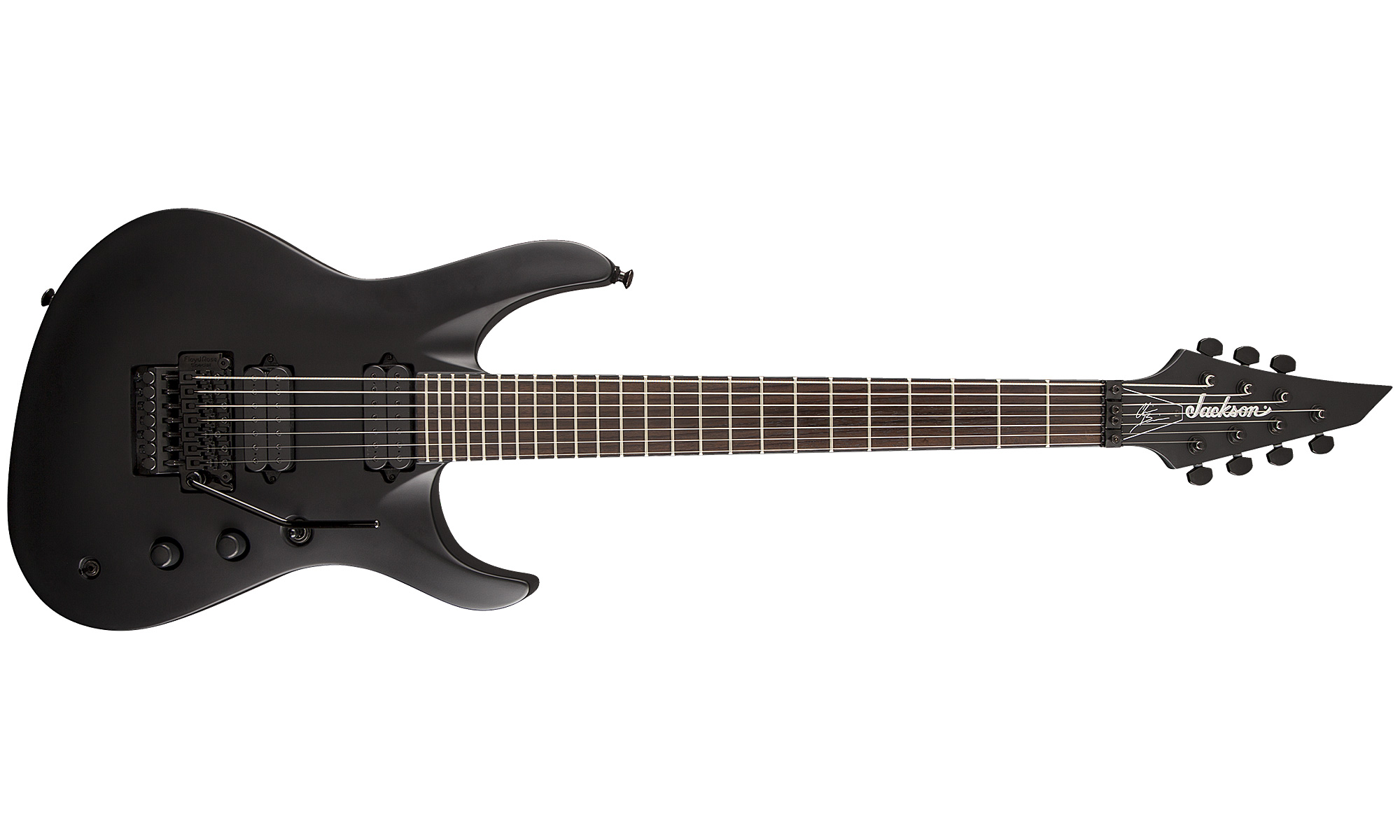 Jackson Chris Broderick Soloist 7 Pro - Satin Black - 7-snarige elektrische gitaar - Variation 1