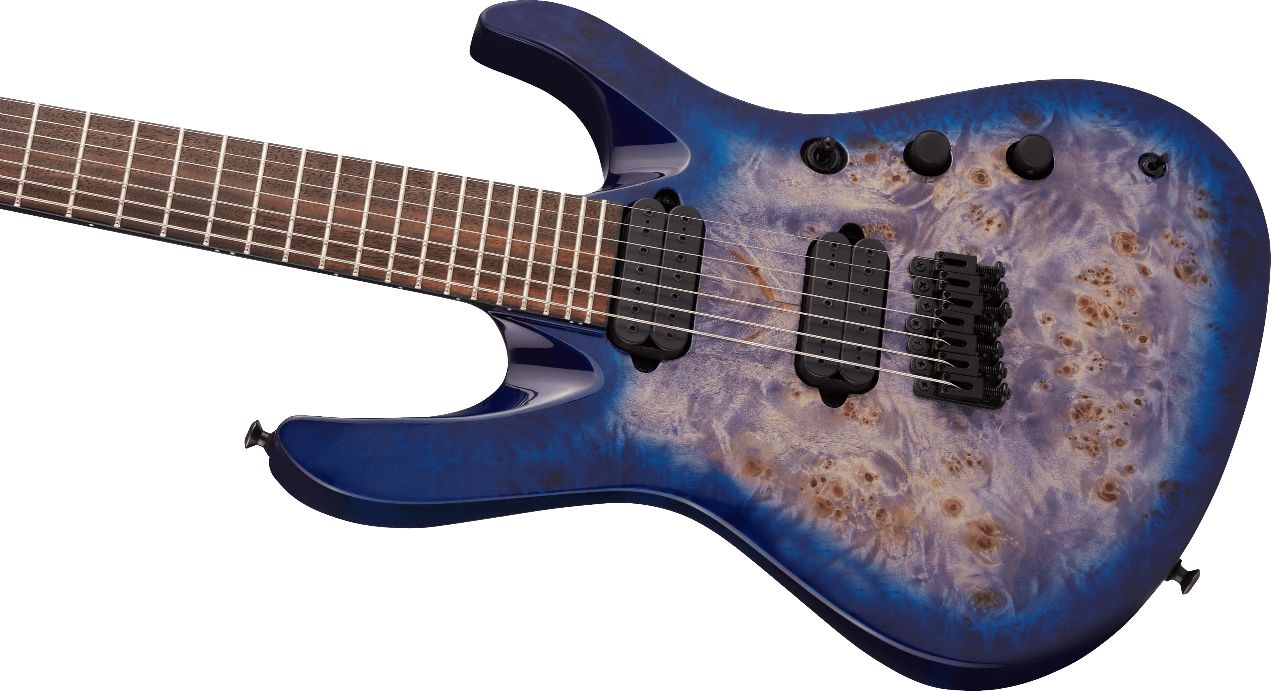 Jackson Chris Broderick Soloist 7 Pro 2h Dimarzio Ht Lau - Trans Blue Poplar - 7-snarige elektrische gitaar - Variation 3