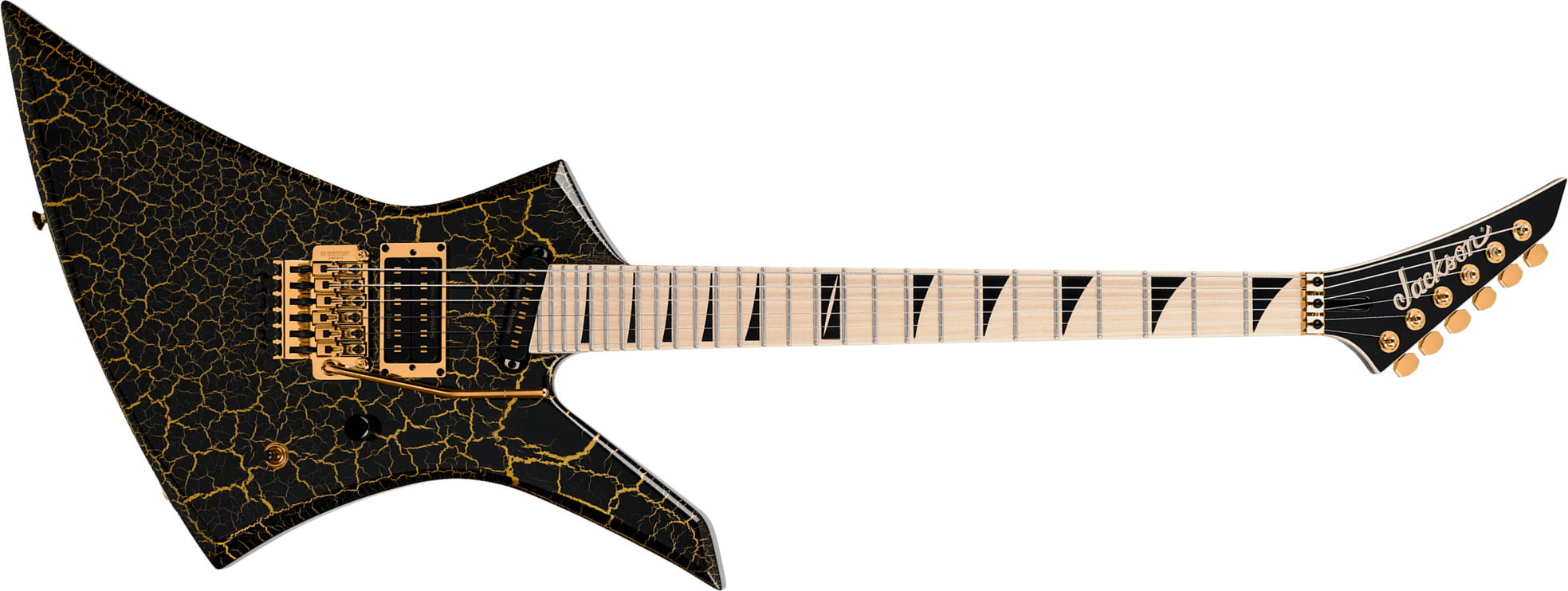 Jackson Brandon Ellis Kelly Ke27 Signature Pro Plus Hs Seymour Duncan Fr Mn - Gold Crackle - Metal elektrische gitaar - Main picture