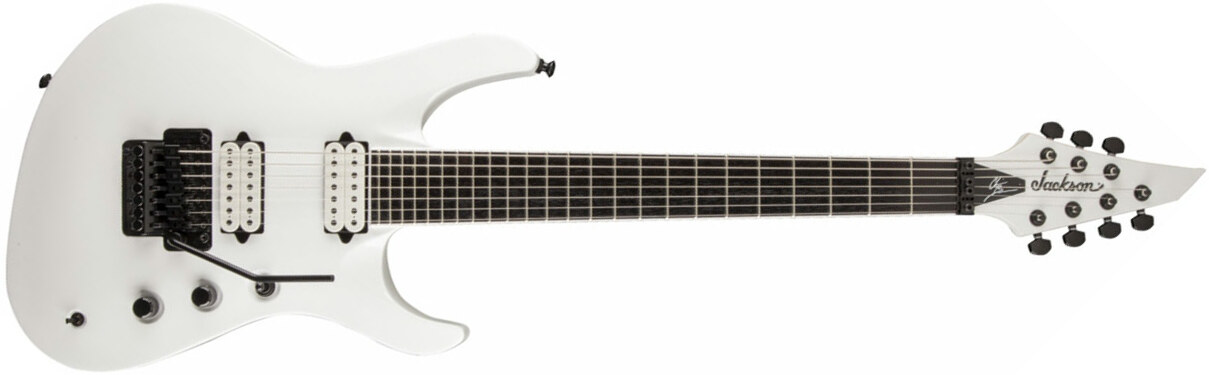 Jackson Chris Broderick Soloist 7 Pro Hh Dimarzio Fr Rw - Snow White - 7-snarige elektrische gitaar - Main picture