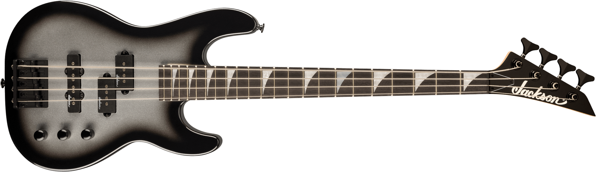 Jackson Concert Bass Js1x Minion Ltd Shsc Ama - Silverburst - Short scale elektrische bas - Main picture