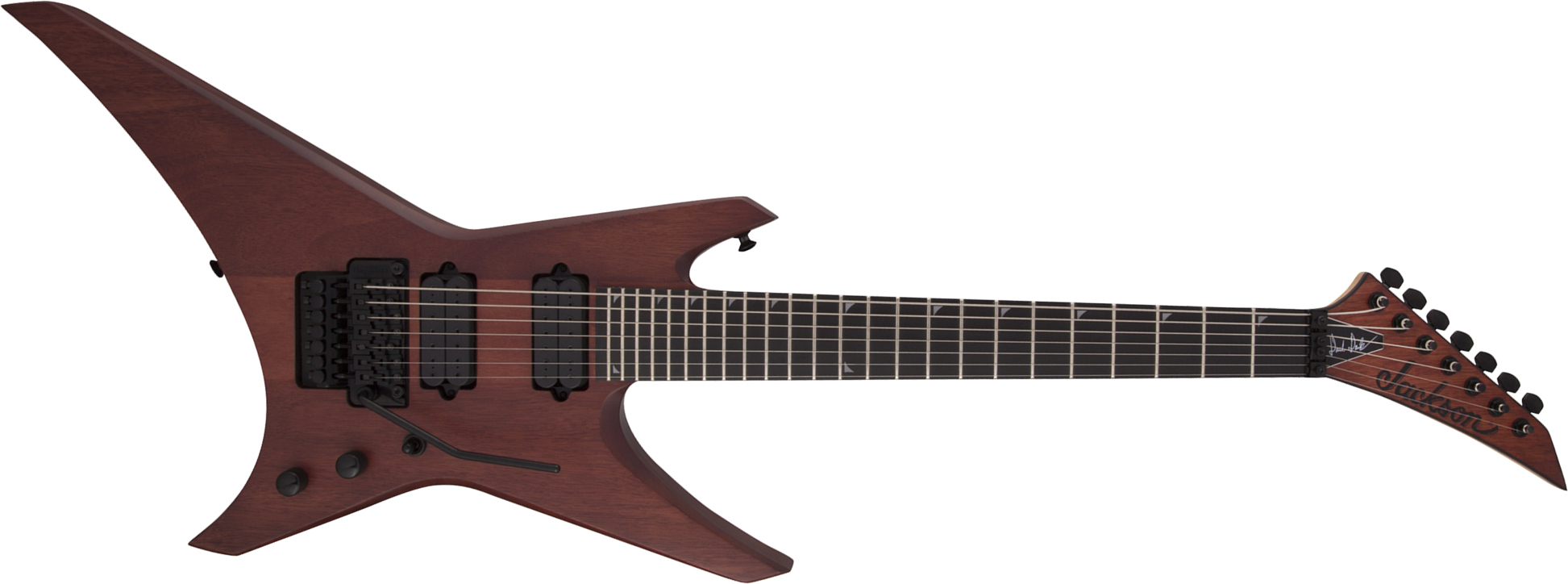 Jackson Dave Davidson Warrior Wr7 Mah Pro Signature 2h Dimarzio Fr Eb - Walnut Stain - 7-snarige elektrische gitaar - Main picture