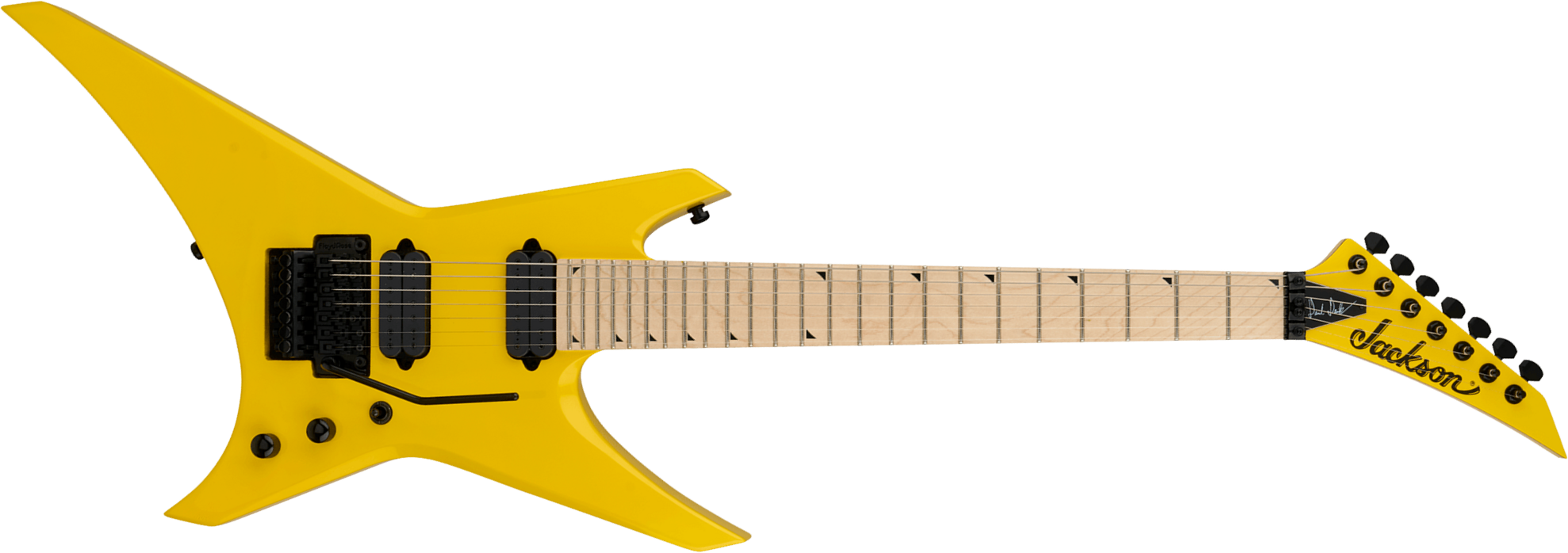 Jackson Dave Davidson Wr7 Pro Signature 7c Baryton 2h Dimarzio Fr Mn - Ferrari Yellow - Bariton elektrische gitaar - Main picture