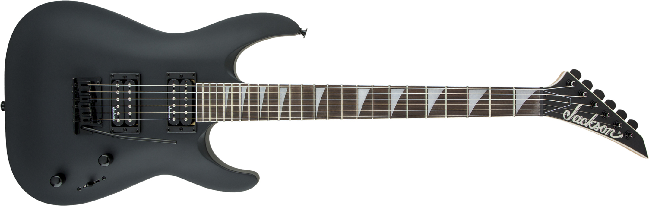 Jackson Dinky Arch Top Dka Js22 2h Trem Ama - Satin Black - Metalen elektrische gitaar - Main picture
