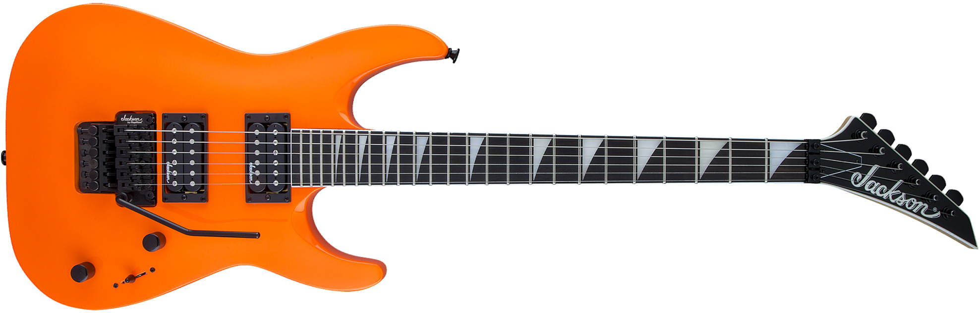 Jackson Dinky Arch Top Js32 Dka Hh Floyd Rose Rw - Neon Orange - Elektrische gitaar in Str-vorm - Main picture