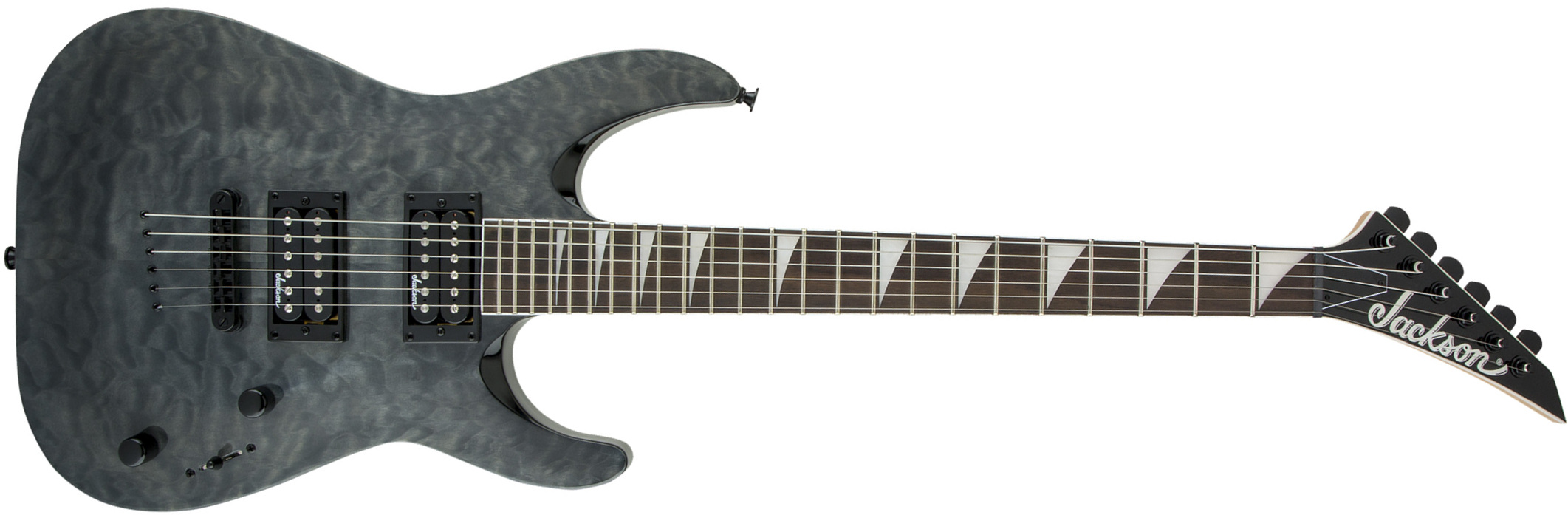 Jackson Dinky Arch Top Js32tq Dka  Hh Ht Ama - Transparent Black - Metalen elektrische gitaar - Main picture