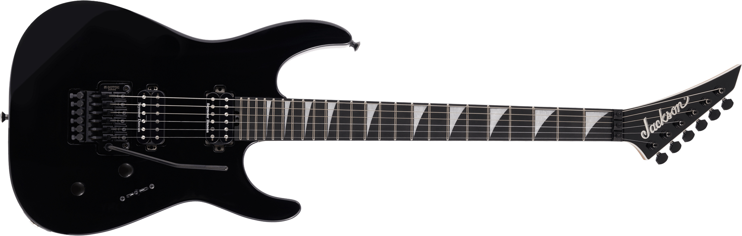 Jackson Dinky Dkr Mah Mj Jap 2h Seymour Duncan Fr Eb - Black - Elektrische gitaar in Str-vorm - Main picture