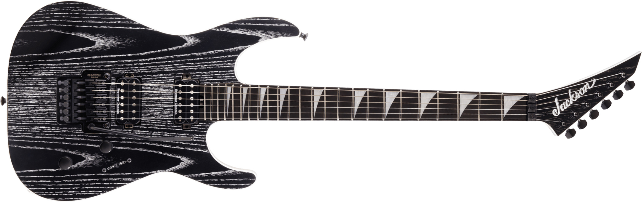 Jackson Dinky Dkra Mj Jap 2h Seymour Duncan Fr Eb - Matte Black Ash - Elektrische gitaar in Str-vorm - Main picture