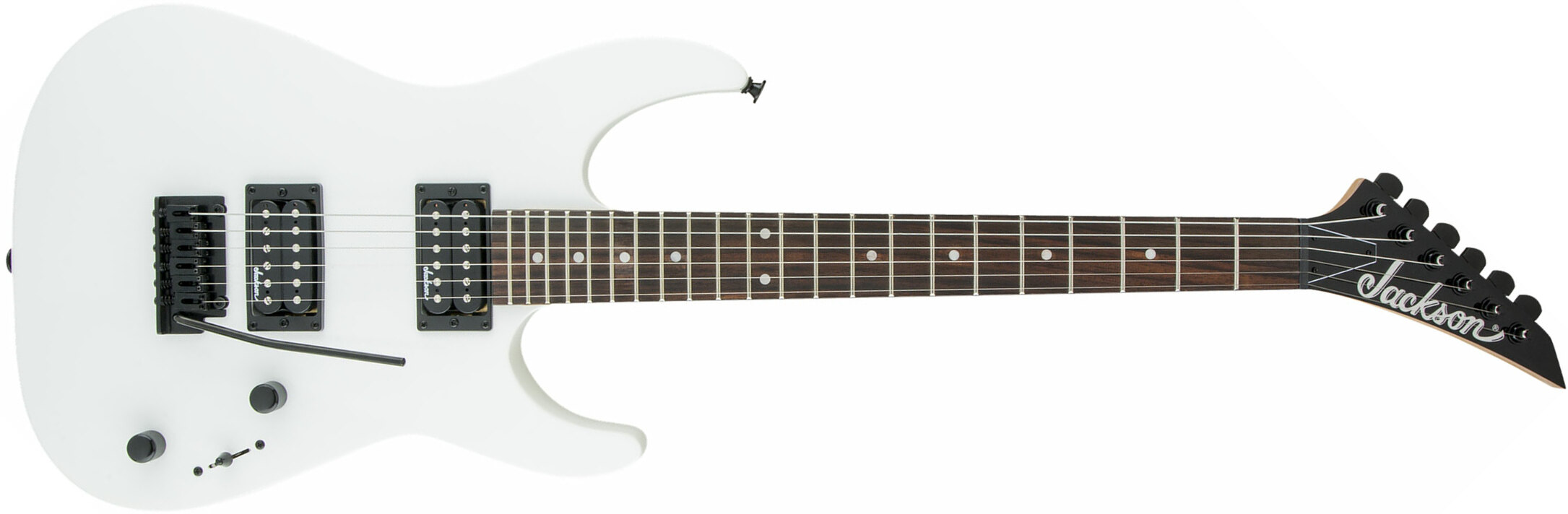 Jackson Dinky Js11 2h Trem Ama - Snow White - Elektrische gitaar in Str-vorm - Main picture