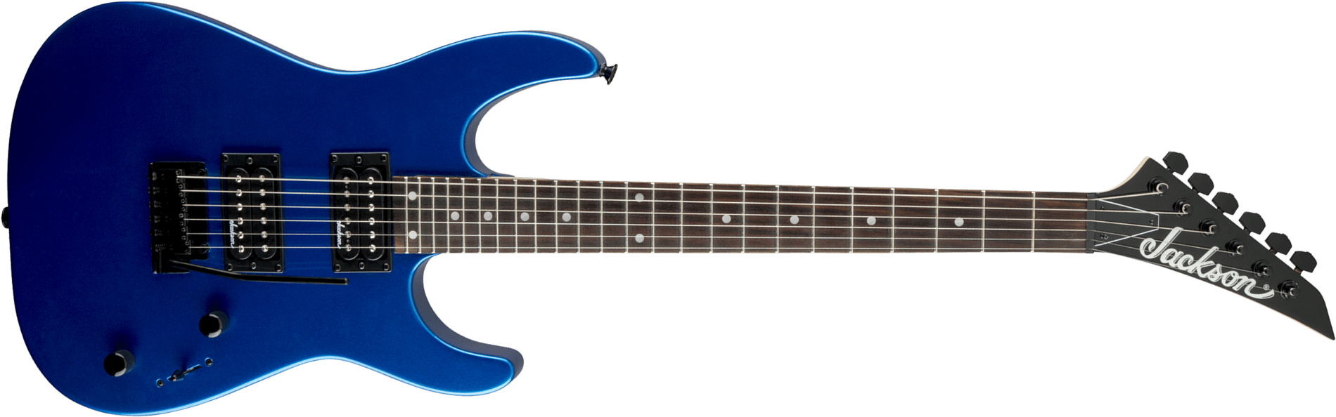 Jackson Dinky Js12 2h Trem Ama - Metallic Blue - Metalen elektrische gitaar - Main picture