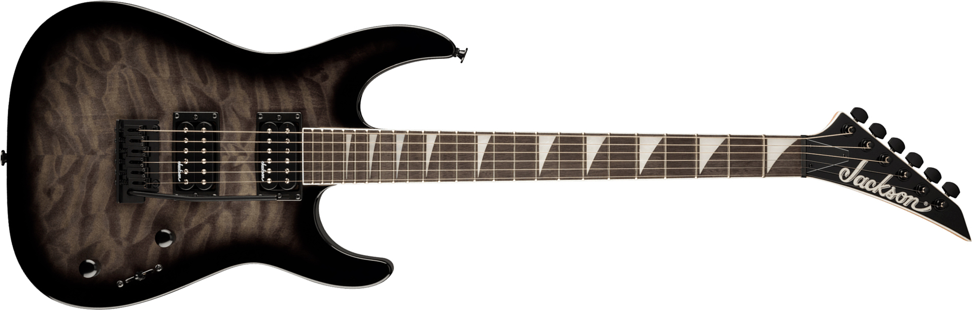 Jackson Dinky Js20 Dkq 2pt 2h Trem Ama - Transparent Black Burst - Elektrische gitaar in Strat vorm - Main picture