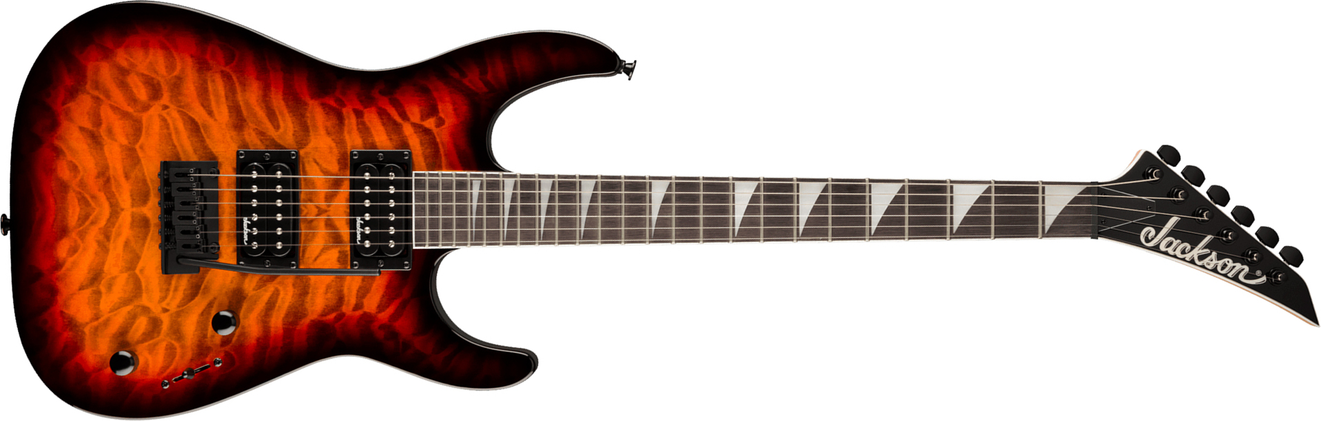 Jackson Dinky Js20 Dkq 2pt 2h Trem Ama - Transparent Tobacco Burst - Elektrische gitaar in Strat vorm - Main picture