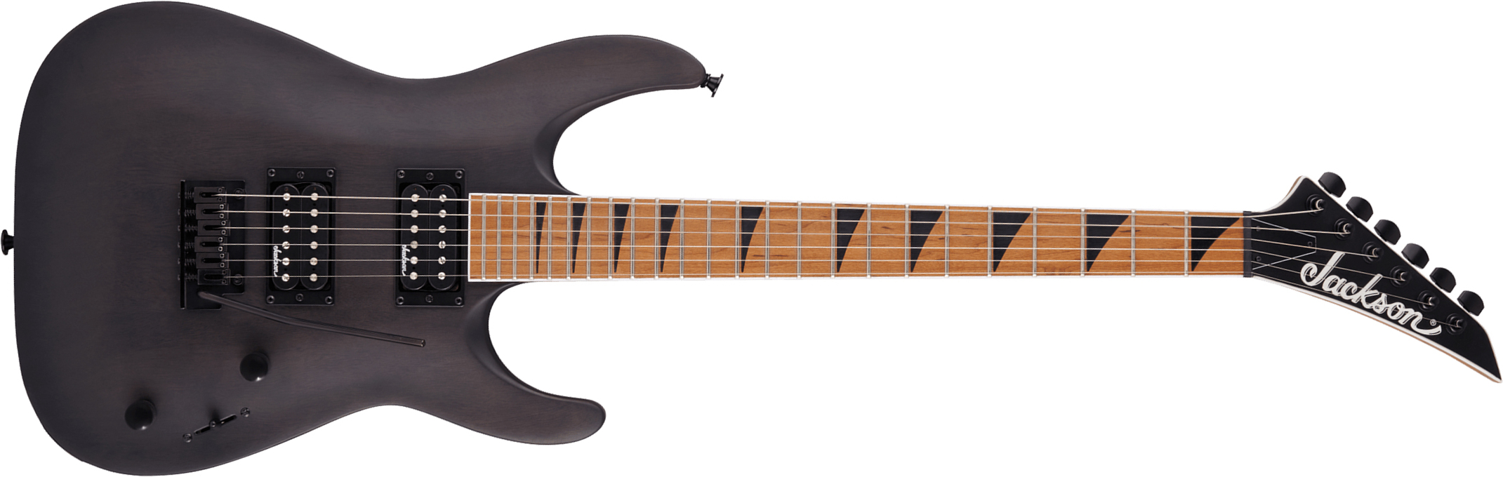 Jackson Dinky Js24 Dkam Arch Top 2h Trem Mn - Black Stain - Elektrische gitaar in Str-vorm - Main picture