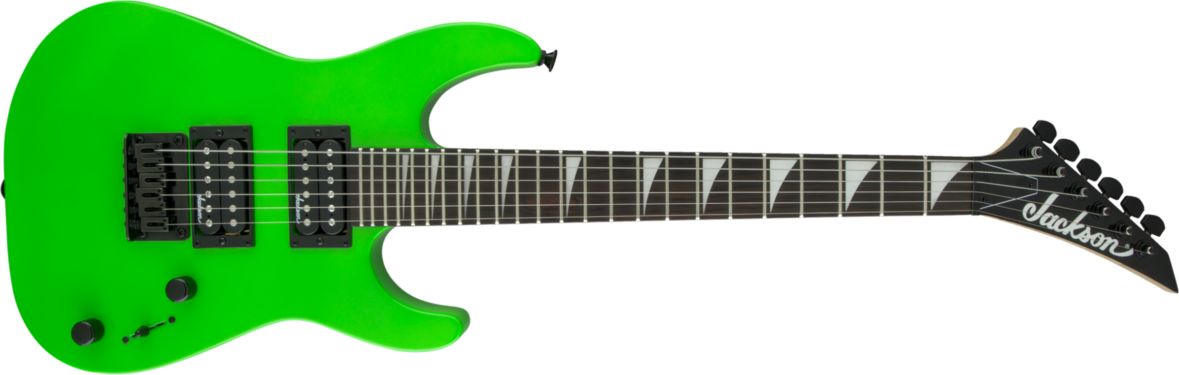 Jackson Dinky Minion Js1x Diapason Court Hh Ht Ama - Neon Green - Elektrische gitaar voor kinderen - Main picture