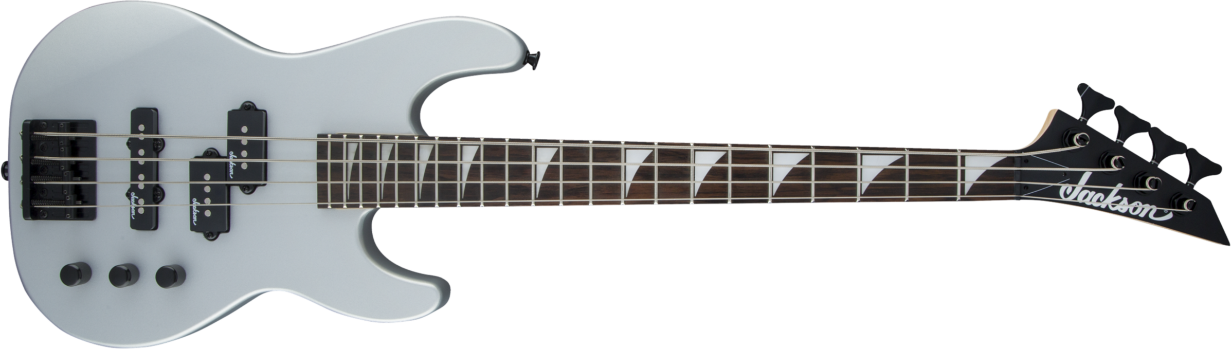 Jackson Js Series Concert Bass Minion Js1x - Satin Silver - Short scale elektrische bas - Main picture