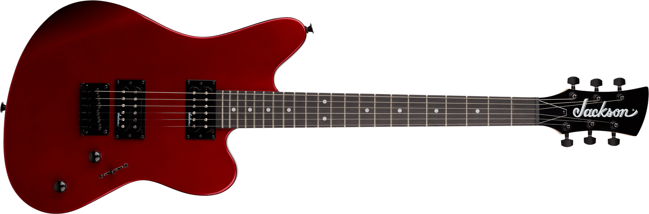 Jackson Js22 Surfcaster 2h Ht Ama - Metallic Red - Retro-rock elektrische gitaar - Main picture
