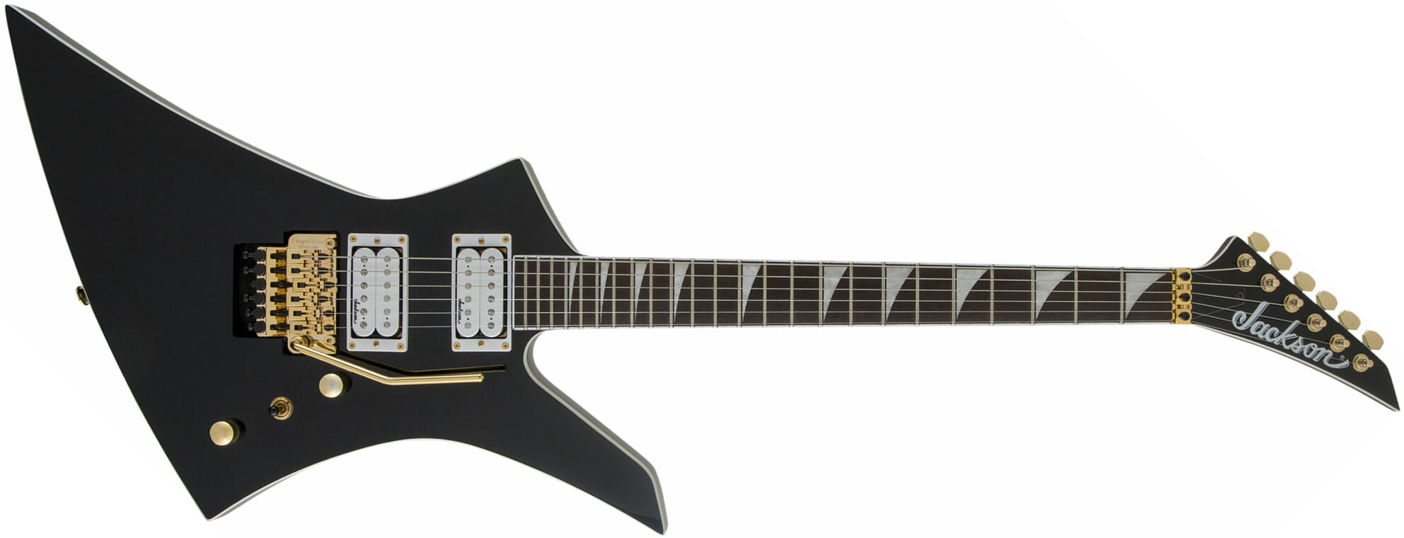Jackson Kelly Kex 2h Fr Lau - Black - Metalen elektrische gitaar - Main picture