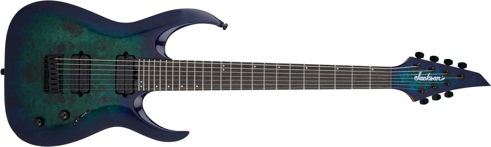 Jackson Misha Mansoor Juggernaut Ht7p Pro Signature 7c Baryton 2h Ht Eb - Chlorine Burst - Bariton elektrische gitaar - Main picture