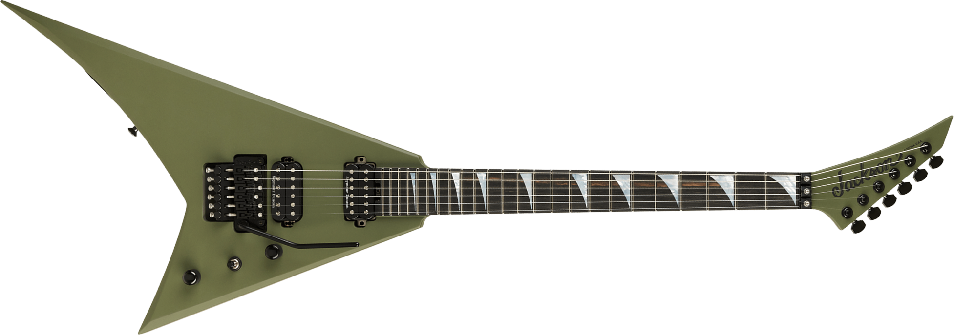 Jackson Rhoads Rr24 American 2h Seymour Duncan Fr Eb - Matte Army Drab - Metal elektrische gitaar - Main picture