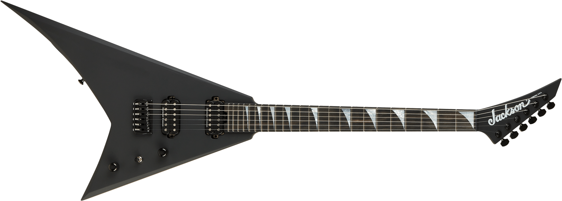 Jackson Rhoads Rr24 Rr24 Ht American 2h Seymour Duncan Ht Eb - Satin Black - Metal elektrische gitaar - Main picture