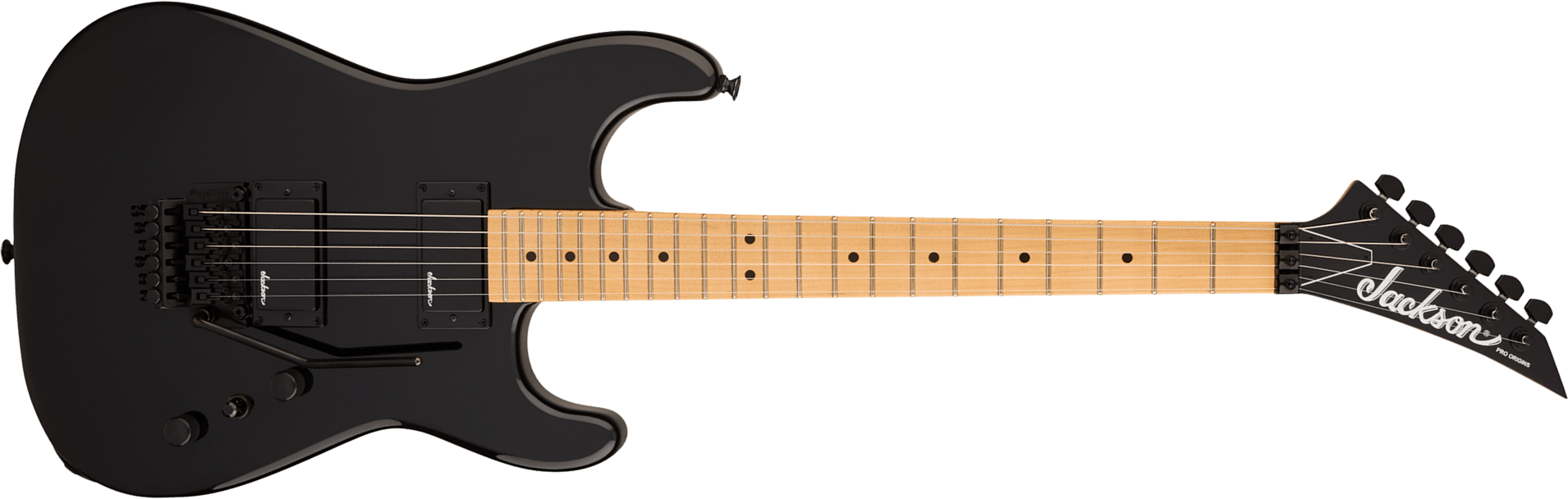Jackson San Dimas Sd1 Hh Fr Mpl Pro Origins 1985 Mex 2h Fr Mn - Gloss Black - Elektrische gitaar in Strat vorm - Main picture