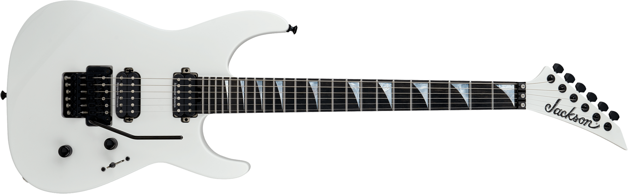 Jackson Sl2dx American Soloist Usa 2h Seymour Duncan Fr Eb - Snow White - Metalen elektrische gitaar - Main picture