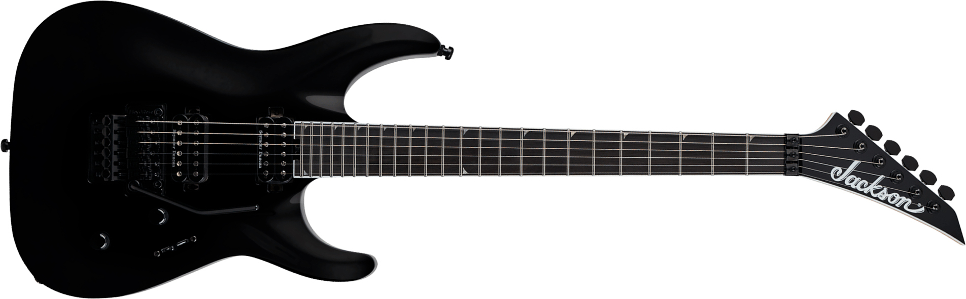 Jackson Sla2 Ht Pro Plus 2h Seymour Duncan Fr Eb - Gloss Black - Metal elektrische gitaar - Main picture