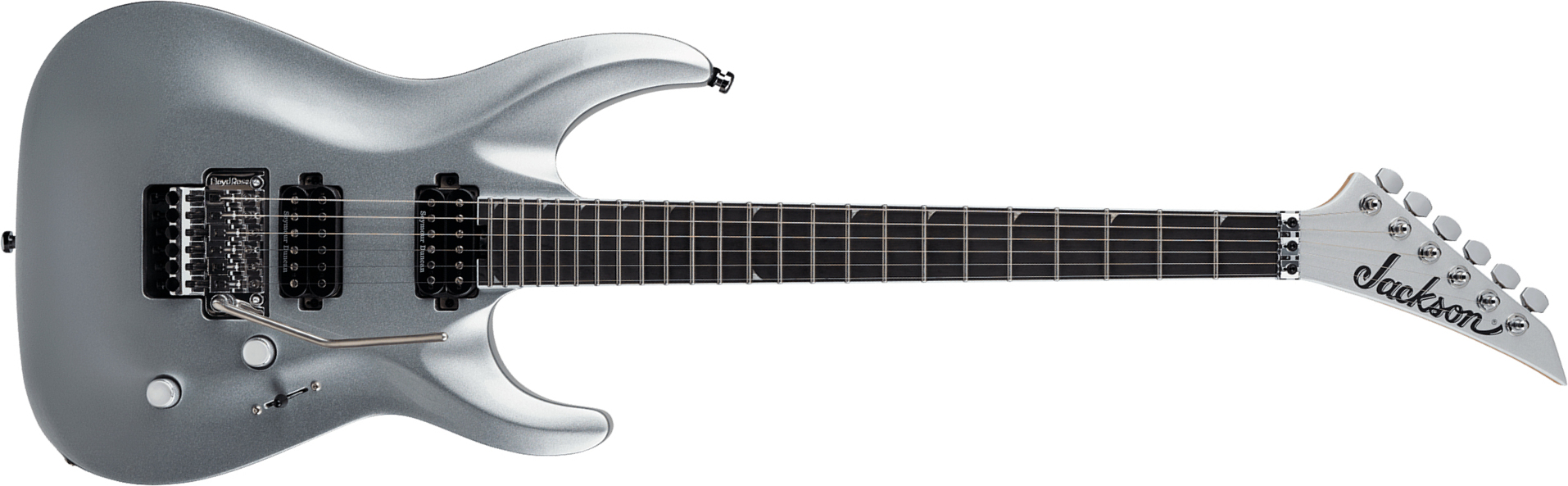 Jackson Sla2 Pro Plus 2h Seymour Duncan Fr Eb - Quicksilver - Metal elektrische gitaar - Main picture