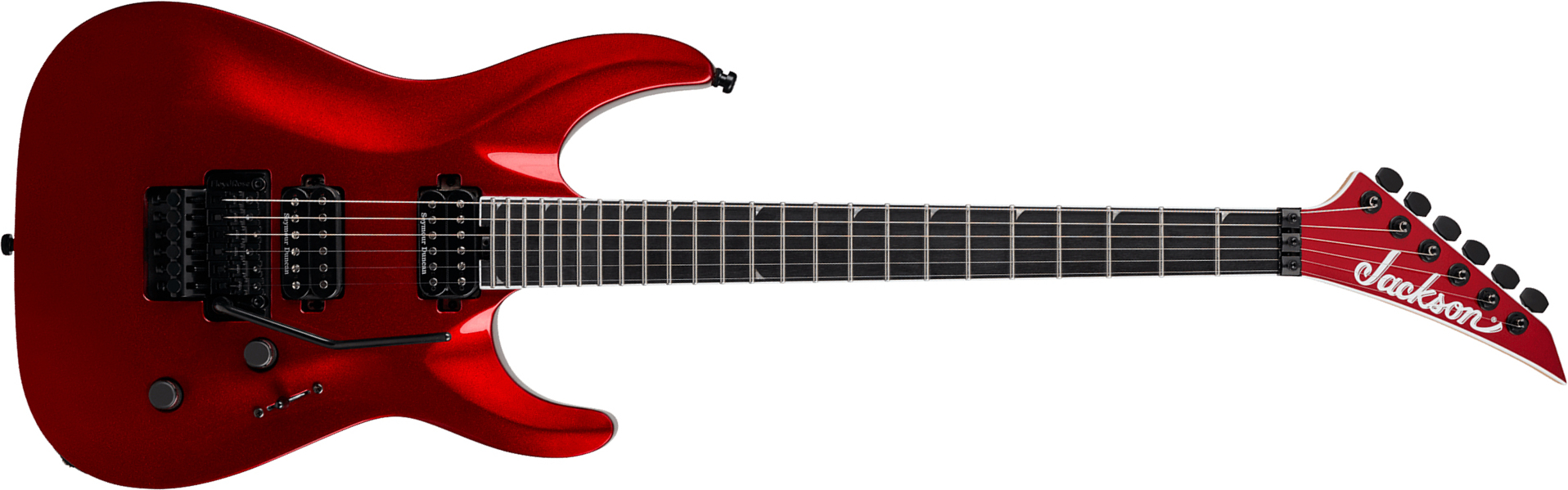 Jackson Sla2 Pro Plus 2h Seymour Duncan Fr Eb - Red Crystal - Metal elektrische gitaar - Main picture