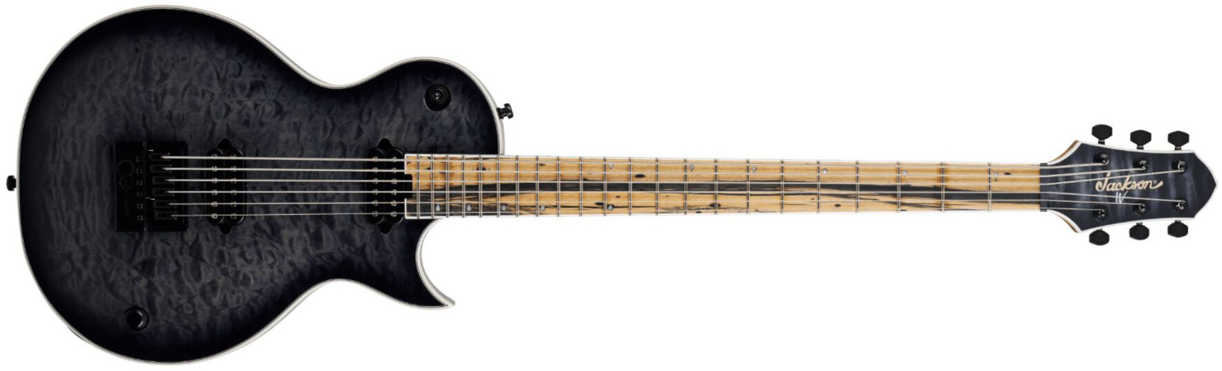 Jackson Sleep Token Iv Monarkh Pro Plus Signature Baryton Ht Ht Eb - Transparent Black Burst - Bariton elektrische gitaar - Main picture
