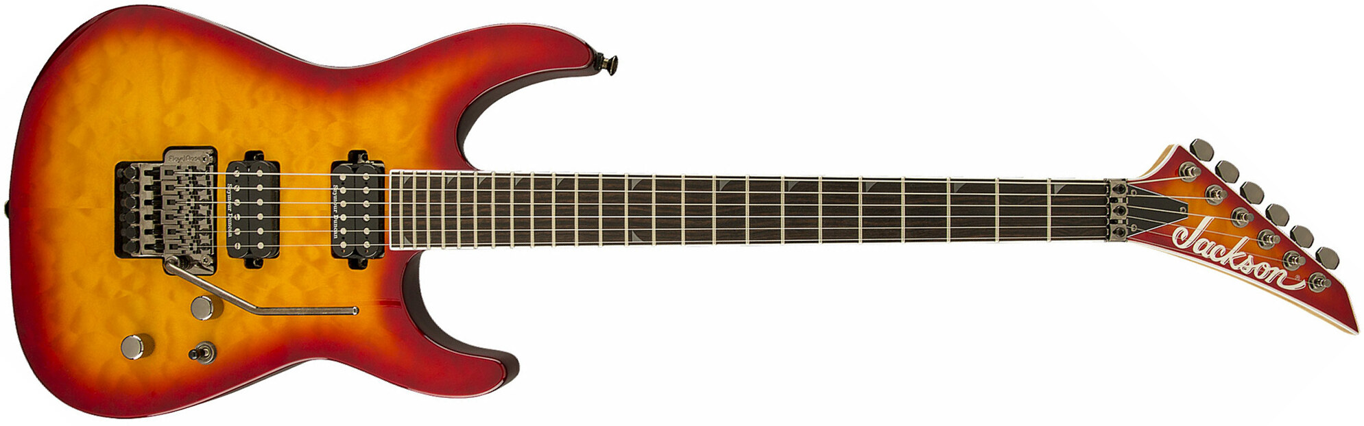 Jackson Soloist Sl2q Mah Pro Hh Seymour Duncan Fr Eb - Burnt Cherry Sunburst - Elektrische gitaar in Str-vorm - Main picture