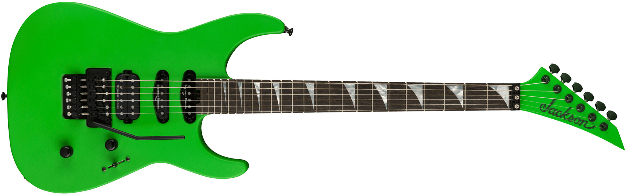 Jackson Soloist Sl3 American Series Usa Hss Seymour Duncan Fr Eb - Satin Slime Green - Elektrische gitaar in Str-vorm - Main picture