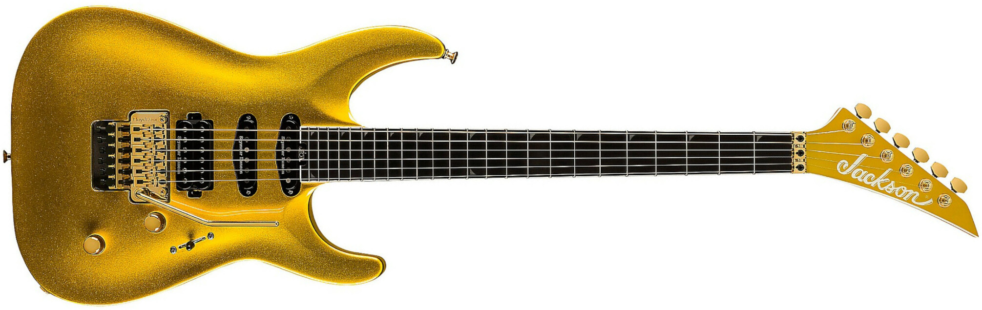 Jackson Soloist Sla3 Pro Plus Hss Seymour Duncan Fr Eb - Gold Bullion - Elektrische gitaar in Str-vorm - Main picture