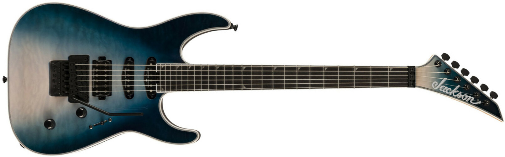 Jackson Soloist Sla3q Pro Plus Hss Seymour Duncan Fr Eb - Polar Burst - Elektrische gitaar in Str-vorm - Main picture