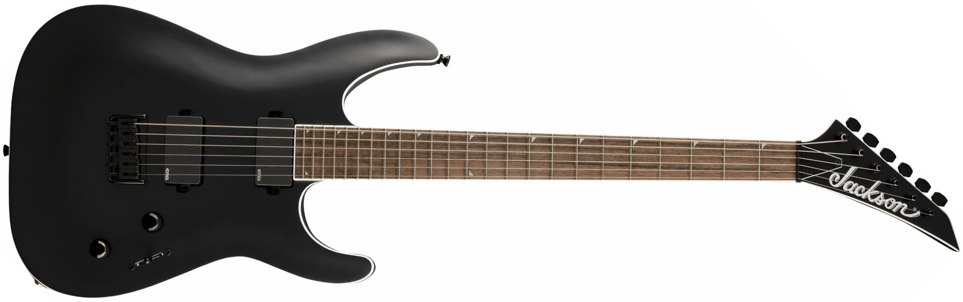 Jackson Soloist Sla6 Dx Baritone 2h Emg Ht Lau - Satin Black - Bariton elektrische gitaar - Main picture