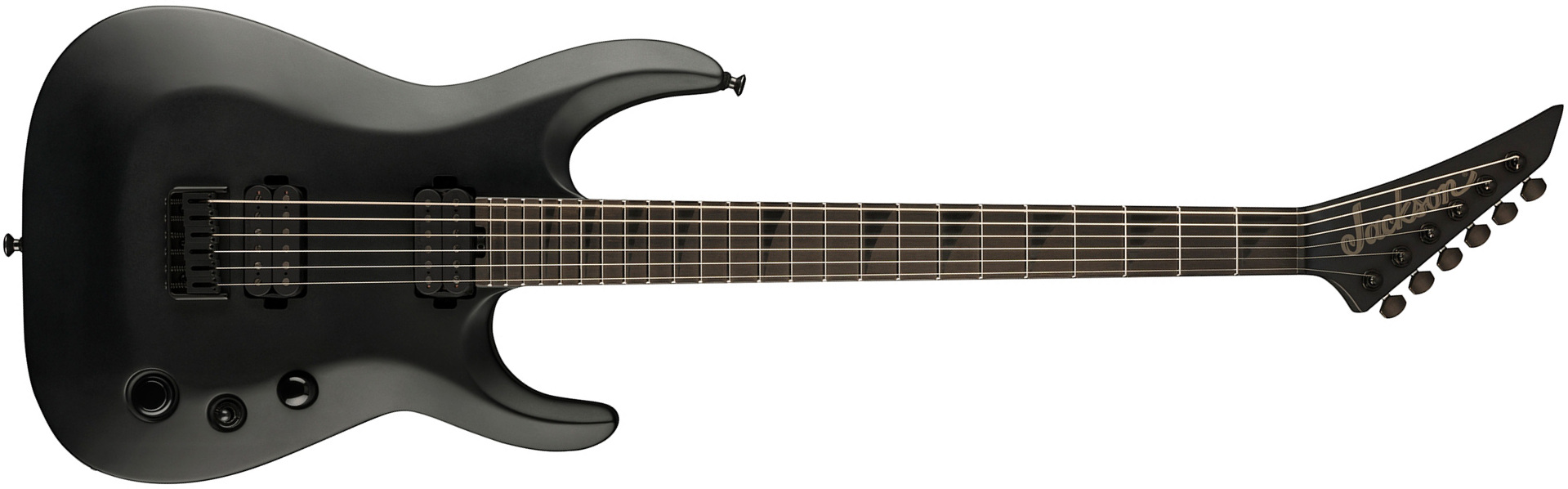 Jackson Soloist Slat Ht6 Baritone Pro Plus Xt 2h Seymour Duncan Eb - Satin Black - Bariton elektrische gitaar - Main picture