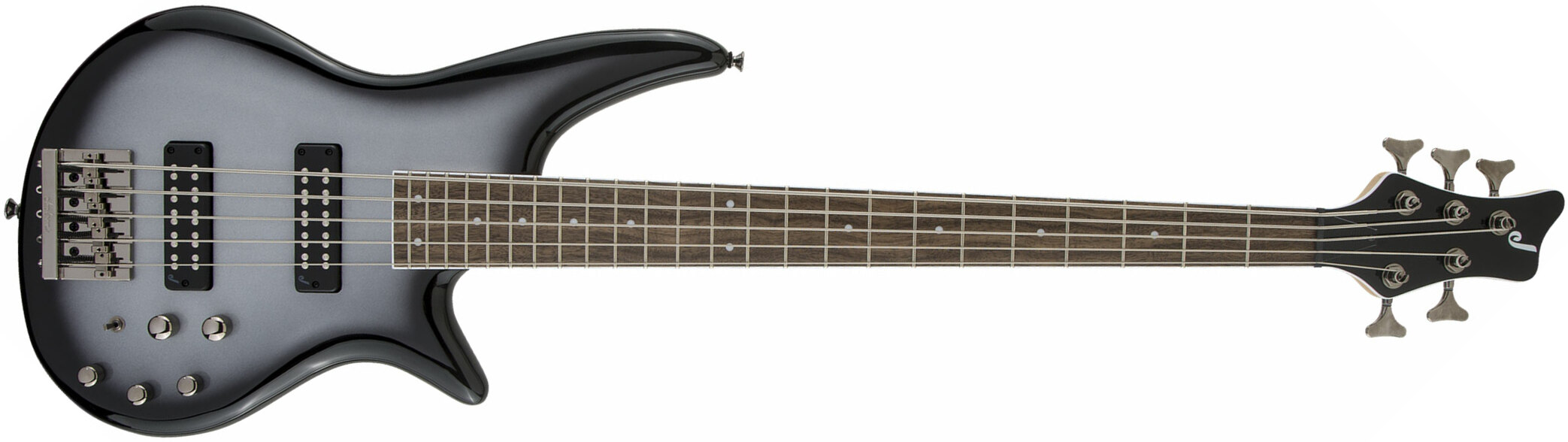 Jackson Spectra Bass Js3v 5c Active Lau - Silverburst - Solid body elektrische bas - Main picture