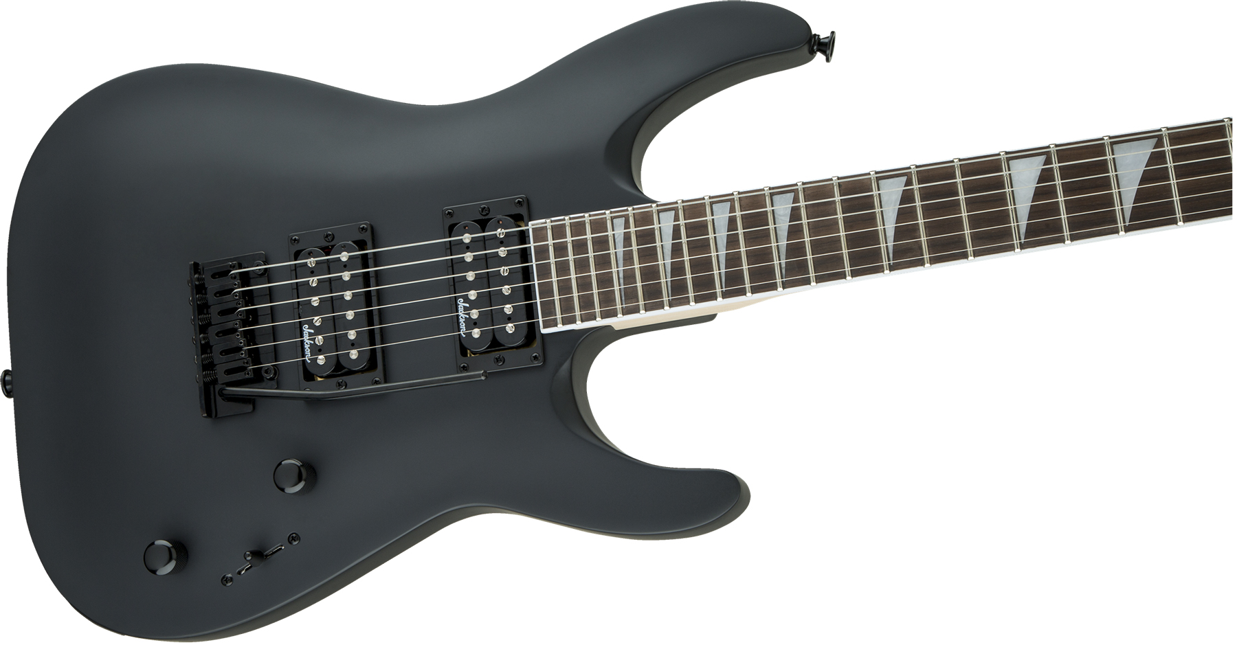 Jackson Dinky Arch Top Dka Js22 2h Trem Ama - Satin Black - Metalen elektrische gitaar - Variation 2