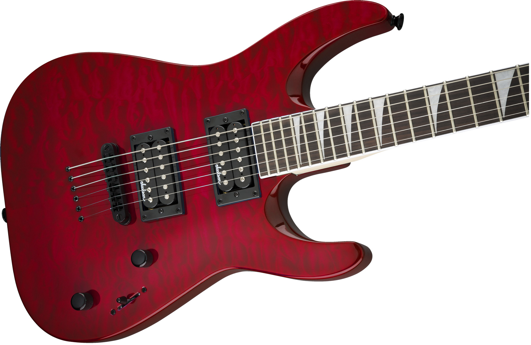 Jackson Dinky Arch Top Js32tq Dka  Hh Ht Ama - Transparent Red - Metalen elektrische gitaar - Variation 2